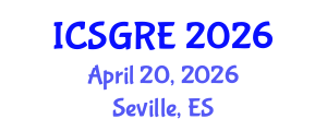 International Conference on Soil, Groundwater Remediation and Excavation (ICSGRE) April 20, 2026 - Seville, Spain International Conference on Soil, Groundwater Remediation and Excavation (ICSGRE) April 20, 2026 - Seville, Spain