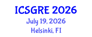 International Conference on Soil, Groundwater Remediation and Excavation (ICSGRE) July 19, 2026 - Helsinki, Finland