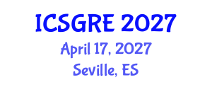 International Conference on Soil, Groundwater Remediation and Excavation (ICSGRE) April 17, 2027 - Seville, Spain International Conference on Soil, Groundwater Remediation and Excavation (ICSGRE) April 17, 2027 - Seville, Spain