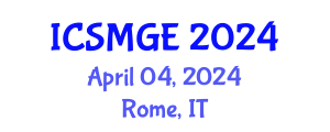 International Conference on Soil Mechanics and Geotechnical Engineering (ICSMGE) April 04, 2024 - Rome, Italy