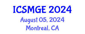 International Conference on Soil Mechanics and Geotechnical Engineering (ICSMGE) August 05, 2024 - Montreal, Canada