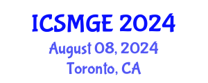 International Conference on Soil Mechanics and Geotechnical Engineering (ICSMGE) August 08, 2024 - Toronto, Canada