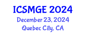 International Conference on Soil Mechanics and Geotechnical Engineering (ICSMGE) December 23, 2024 - Quebec City, Canada