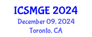 International Conference on Soil Mechanics and Geotechnical Engineering (ICSMGE) December 09, 2024 - Toronto, Canada
