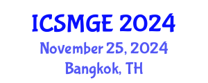International Conference on Soil Mechanics and Geotechnical Engineering (ICSMGE) November 25, 2024 - Bangkok, Thailand