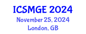 International Conference on Soil Mechanics and Geotechnical Engineering (ICSMGE) November 25, 2024 - London, United Kingdom