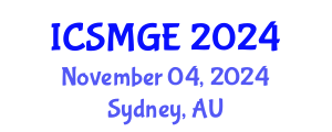 International Conference on Soil Mechanics and Geotechnical Engineering (ICSMGE) November 04, 2024 - Sydney, Australia