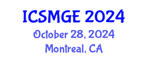 International Conference on Soil Mechanics and Geotechnical Engineering (ICSMGE) October 28, 2024 - Montreal, Canada