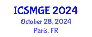 International Conference on Soil Mechanics and Geotechnical Engineering (ICSMGE) October 28, 2024 - Paris, France