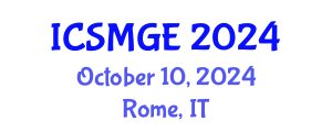 International Conference on Soil Mechanics and Geotechnical Engineering (ICSMGE) October 10, 2024 - Rome, Italy