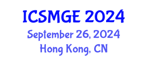 International Conference on Soil Mechanics and Geotechnical Engineering (ICSMGE) September 26, 2024 - Hong Kong, China