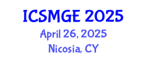 International Conference on Soil Mechanics and Geotechnical Engineering (ICSMGE) April 26, 2025 - Nicosia, Cyprus