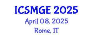 International Conference on Soil Mechanics and Geotechnical Engineering (ICSMGE) April 08, 2025 - Rome, Italy