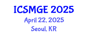 International Conference on Soil Mechanics and Geotechnical Engineering (ICSMGE) April 22, 2025 - Seoul, Republic of Korea