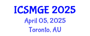 International Conference on Soil Mechanics and Geotechnical Engineering (ICSMGE) April 05, 2025 - Toronto, Australia
