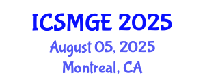 International Conference on Soil Mechanics and Geotechnical Engineering (ICSMGE) August 05, 2025 - Montreal, Canada