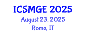 International Conference on Soil Mechanics and Geotechnical Engineering (ICSMGE) August 23, 2025 - Rome, Italy
