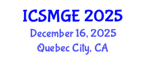 International Conference on Soil Mechanics and Geotechnical Engineering (ICSMGE) December 16, 2025 - Quebec City, Canada
