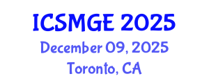International Conference on Soil Mechanics and Geotechnical Engineering (ICSMGE) December 09, 2025 - Toronto, Canada