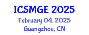 International Conference on Soil Mechanics and Geotechnical Engineering (ICSMGE) February 04, 2025 - Guangzhou, China