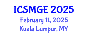 International Conference on Soil Mechanics and Geotechnical Engineering (ICSMGE) February 11, 2025 - Kuala Lumpur, Malaysia