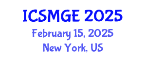 International Conference on Soil Mechanics and Geotechnical Engineering (ICSMGE) February 15, 2025 - New York, United States