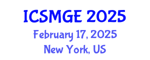 International Conference on Soil Mechanics and Geotechnical Engineering (ICSMGE) February 17, 2025 - New York, United States