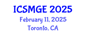 International Conference on Soil Mechanics and Geotechnical Engineering (ICSMGE) February 11, 2025 - Toronto, Canada