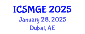 International Conference on Soil Mechanics and Geotechnical Engineering (ICSMGE) January 28, 2025 - Dubai, United Arab Emirates