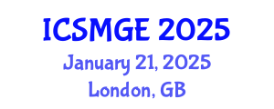 International Conference on Soil Mechanics and Geotechnical Engineering (ICSMGE) January 21, 2025 - London, United Kingdom