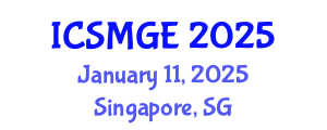 International Conference on Soil Mechanics and Geotechnical Engineering (ICSMGE) January 11, 2025 - Singapore, Singapore