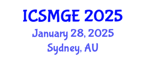 International Conference on Soil Mechanics and Geotechnical Engineering (ICSMGE) January 28, 2025 - Sydney, Australia