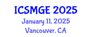 International Conference on Soil Mechanics and Geotechnical Engineering (ICSMGE) January 11, 2025 - Vancouver, Canada