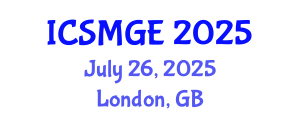 International Conference on Soil Mechanics and Geotechnical Engineering (ICSMGE) July 26, 2025 - London, United Kingdom