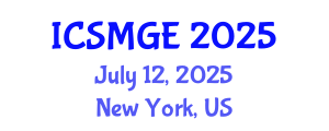 International Conference on Soil Mechanics and Geotechnical Engineering (ICSMGE) July 12, 2025 - New York, United States