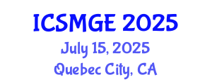 International Conference on Soil Mechanics and Geotechnical Engineering (ICSMGE) July 15, 2025 - Quebec City, Canada