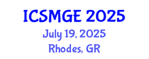 International Conference on Soil Mechanics and Geotechnical Engineering (ICSMGE) July 19, 2025 - Rhodes, Greece