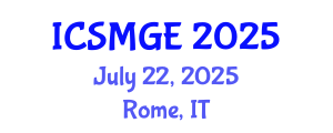 International Conference on Soil Mechanics and Geotechnical Engineering (ICSMGE) July 22, 2025 - Rome, Italy