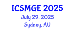 International Conference on Soil Mechanics and Geotechnical Engineering (ICSMGE) July 29, 2025 - Sydney, Australia