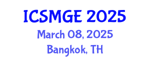 International Conference on Soil Mechanics and Geotechnical Engineering (ICSMGE) March 08, 2025 - Bangkok, Thailand