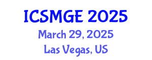 International Conference on Soil Mechanics and Geotechnical Engineering (ICSMGE) March 29, 2025 - Las Vegas, United States