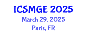 International Conference on Soil Mechanics and Geotechnical Engineering (ICSMGE) March 29, 2025 - Paris, France