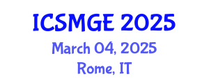 International Conference on Soil Mechanics and Geotechnical Engineering (ICSMGE) March 04, 2025 - Rome, Italy