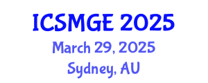 International Conference on Soil Mechanics and Geotechnical Engineering (ICSMGE) March 29, 2025 - Sydney, Australia