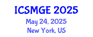 International Conference on Soil Mechanics and Geotechnical Engineering (ICSMGE) May 24, 2025 - New York, United States