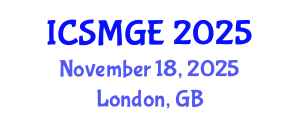 International Conference on Soil Mechanics and Geotechnical Engineering (ICSMGE) November 18, 2025 - London, United Kingdom