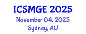 International Conference on Soil Mechanics and Geotechnical Engineering (ICSMGE) November 04, 2025 - Sydney, Australia