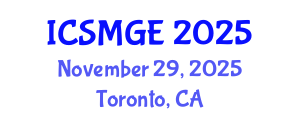 International Conference on Soil Mechanics and Geotechnical Engineering (ICSMGE) November 29, 2025 - Toronto, Canada