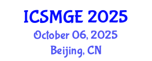 International Conference on Soil Mechanics and Geotechnical Engineering (ICSMGE) October 06, 2025 - Beijing, China