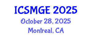 International Conference on Soil Mechanics and Geotechnical Engineering (ICSMGE) October 28, 2025 - Montreal, Canada